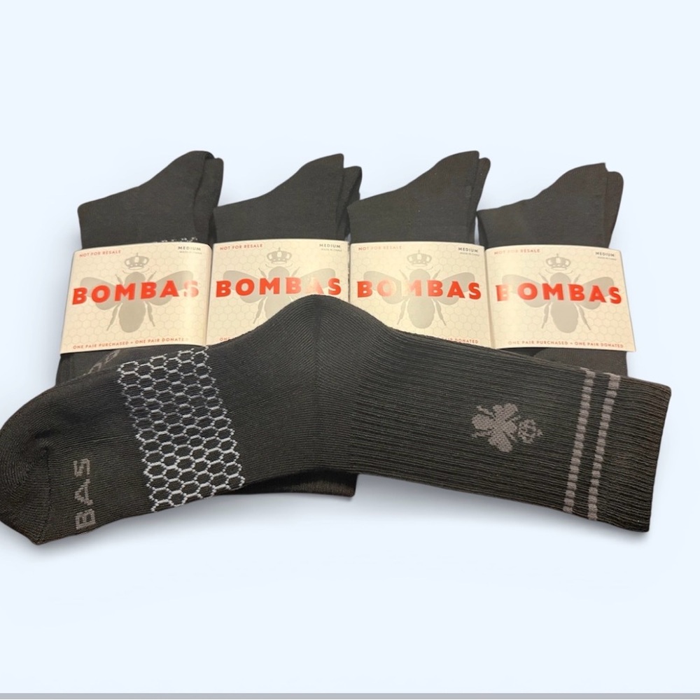 Bombas Women’s / Men’s Crew Honeycomb Socks Medium